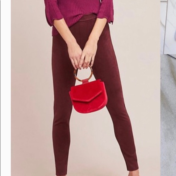 Anthropologie Faux Suede Leggings In 